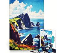Affiche Artistique Skellig Michael, Puzzle de 1000 pièces pour Adultes, Anti-Stress, découpe précise, Cadeau du Père Noël 50x75cm