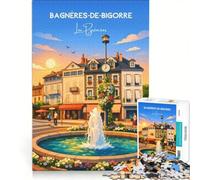 Affiche Bagnères-de-Bigorre Puzzle Adulte 1000 pièces | Pour s'amuser en famille se détendre intellectuellement et offrir un excellent cadeau pour les jeux vidéo 75x50cm