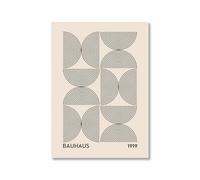 Affiche Bauhaus Noir 40 50 Tableau Geometrique Moderne Poster Abstrait Noir et Blanc Tableau Toile Decoration Murale Art Abstrait Salon Chambre Affiche Beige et Noir