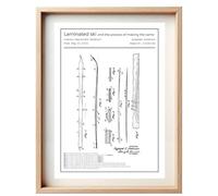 Affiche Brevet Original Skis - Poster Vintage & Sport | Art Mural Ski, Décoration Rétro, Idée Cadeau pour Passionnés de Ski