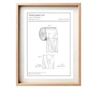 Affiche Brevet Papier Toilette - Poster Vintage & Humoristique | Déco Murale Salle de Bain, Art Mural Insolite, Idée Cadeau Originale