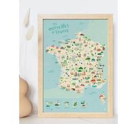 Affiche carte de france a3