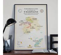 Affiche - Carte des vins de Champagne - 50 x 70 cm
