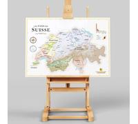 Affiche - Carte des vins de la Suisse - 50 x 70 cm