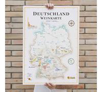 Affiche - Carte des vins de l'Allemagne - 50 x 70 cm