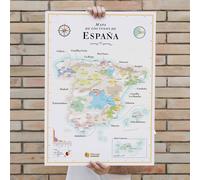 Affiche - Carte des vins d'Espagne - 50 x 70 cm