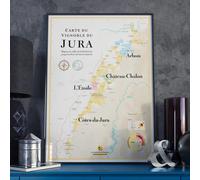 Affiche - Carte des vins du Jura - 50 x 70 cm