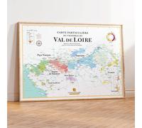 Affiche - Carte des vins du Val de Loire - 50 x 70 cm