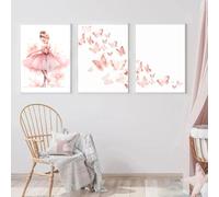 Affiche Chambre Fille Rose 40x50 Tableau Danseuse Classique Toile Poster Danseuse Ballerine Licorne Chambre Fille Papillon Rose Decoration Chambre Fille Ado Enfant Bebe Cadeau