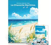 Affiche Charente Maritime Puzzle 1000 pièces pour Adultes | 38x26cm Découpe de précision difficile et stimulante cadeaux d'anniversaire et cadeaux uniques.