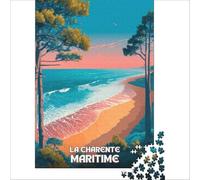 Affiche Charente Maritime Puzzle 1000 pièces | puzzle comme cadeau d'anniversaire pour elle un joli cadeau pour une femme qui aime les activités sans écran à la maison