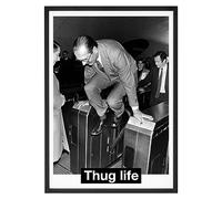 Affiche Chirac thug life - Made In France - Tableau décoration murale - Cadeau Anniversaire Chirac French Touch original rigolo (A3 (29,7 x 42 cm), Sans cadre)
