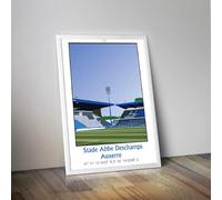Affiche Chistera - Poster - Affiche - Salle de séjour - AJ Auxerre - Stade de football - Bleu - 70 x 50 cm verticale - Sans cadre - Papier : 250G Couché demi mat - Impimée en France dans nos ateliers