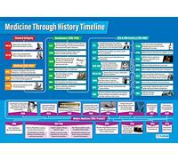 Affiche chronologique de la médecine à travers l'histoire - Extra large - A1 (850 mm x 594 mm) - Laminé - Graphiques muraux d'histoire secondaire Daydream Education
