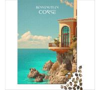 Affiche Corse Puzzles 1000 pièces pour Adultes | puzzle pour les vacances d'été un super passe temps d'intérieur pour les jours de pluie à la maison le soir en douceur50x75cm