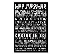 Affiche cuisine , Les règles de la maison 1 - 40x60cm - made in France