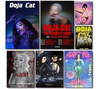 Affiche D-Doja Cat HD, art mural autocollant, imperméable, décoration esthétique pour la maison, le salon, la chambre à coucher, le bar White1