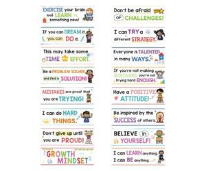 Affiche D’état D’ De Croissance - 16 Cartes D’affirmations Positives