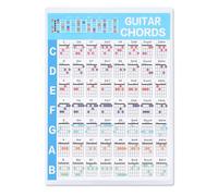 Affiche d'accords de guitare, guide de référence pédagogique avec 56 accords codés par couleur impression haute définition outil d'apprentissage étape par étape pour l'éducation musicale（S）