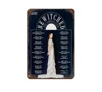 Affiche d'album en métal vintage avec inscription « Female Singer Laufey Bewitched » pour pub, club, café, bar, maison, décoration murale rétro (20 x 30 cm)