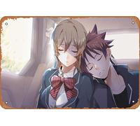 Affiche d'anime Soma Yukihira Erina Nakiri Food Wars : Shokugeki No Soma - Décoration murale rétro - 20,3 x 30,5 cm