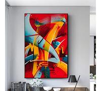 Affiche d'art 50x70 cm sans Cadre Abstrait coloré Graffiti Art Affiches et Impressions Moderne Mur Art Photo pour Salon décor à la Maison