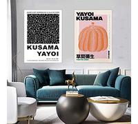 Affiche d'art à pois Yayoi Kusama Peinture Lignes d'oeil fleurs colorées point d'onde Expressionnisme abstrait points l'infini Toile tableau Surréalisme mural G23052