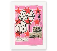 Affiche d'Art abstrait, minimaliste sur Papier Mat, 250g/m² (Dice Pop, 42Lx30l cm, Sans cadre)