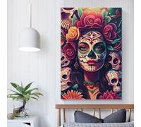 Affiche d'art « Célébrer la vie et la mort », œuvres d'art, toile, affiche murale, décoration moderne pour la maison, décoration de fête d'anniversaire, 40 x 60 cm