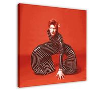 Affiche d'art David Bowie avec couverture d'album de musique (3) - Impression sur toile - Décoration murale - Pour salon, chambre à coucher - Style cadre - 30 x 30 cm