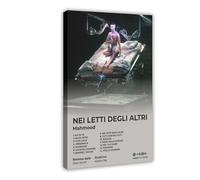 Affiche d'art de l'album de musique NEI LETTI DEGLI ALTRI Liste de suivi des fans de Mahmood Cadeau cool Chanteur Décoration sur toile Poster Art mural Impression Peinture pour salon chambre à coucher
