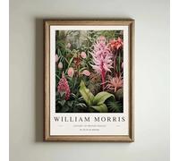 Affiche d'art de l'exposition du musée William Morris, reproduction sur toile d'une peinture florale représentant des jardins, idéale pour la décoration moderne d'un salon (30 x 45 cm, sans cadre).