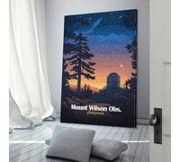Affiche d'art de l'observatoire du mont Wilson, œuvres d'art, toile, affiche, art mural, décoration moderne pour la maison, décoration de fête d'anniversaire, 20 x 30 cm