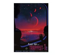 Affiche d'art de voyage rétro Exoplanet Tourism Nasa Space Grand Tourisme, planète voyage, décoration d'intérieur, astronaute, impression spatiale, archivage mat, 50 x 70 cm (impression uniquement) -