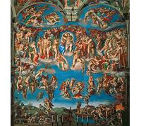 Affiche D'art Moderne Art Mural Toile Peinture à l'huile classique la fresque du Jugement dernier de la Chapelle Sixtine au Vatican par Michelangelo Buonarroti pour la décoration intérieure 60x90cm