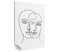 Affiche d'art pour déco murale 42x59,5 cm Visages complexes