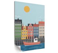 Affiche d'art pour le home-office moderne 59,5x84 cm Ville portuaire