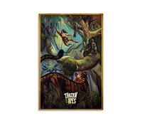 Affiche d'art vintage Tarzan des singes Illustrations sur toile Art mural Poster moderne Décoration de chambre familiale 30 x 45 cm