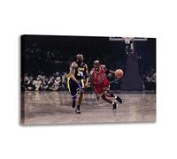 Affiche De Basket-Ball Michael Jordan Et Kobe Bryant Photo Peinture Toile Impression Art Mural pour Hommes Garçons Chambre Décor Cadeau (50x70 cm(sans Chassis))