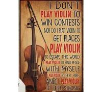 Affiche de brevet de violon - Art mural de violon - Art mural de violon - Orchestre classique - Musique classique - Poster de musique vintage en métal - 20,3 x 30,5 cm