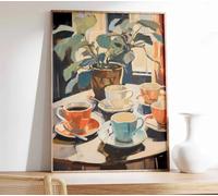 Affiche De Café Rétro Illustration De Café Vintage Impression Alimentaire Décoration De Cuisine Impression Alimentaire Vintage Pour Salon Chambre Salle D'Étude Bureau Décoration D'Intérieur 50X70Cm