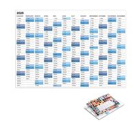 Affiche De Calendrier 2025: Calendrier De Table Simple, Agenda Mur, Agenda Minimaliste De Style Livre Rappel Pour La Maison Et Le Bureau