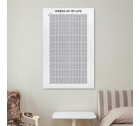 Affiche De Calendrier De Vie Souvenir, Calendrier De Votre Vie En Semaines,affiche De Motivation Des Semaines De Ma Vie, La Vie En Semaines Citations De Motivation Memento