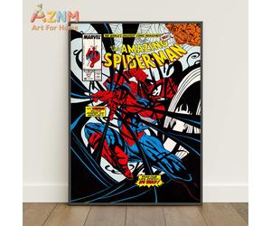 Affiche de couvertures de bandes dessinées Spiderman _ Art mural Peter Parker _ Impression sur toile du film 1