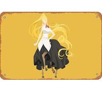 Affiche de dessin animé Centorea Shianus Blonde, minimaliste, Monster Musume, Everyday Life With Monster Girls, Décoration murale rétro en métal 20,3 x 30,5 cm