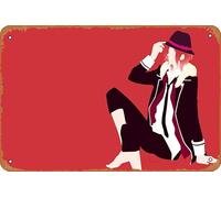 Affiche de dessin animé Vector, minimaliste, Laito Sakamaki, Diabolik Lovers Anime Décoration murale rétro en métal 20,3 x 30,5 cm