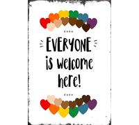 Affiche de diversité « Everyone is Welcome Here Diversity », affiches de gentillesse pour salle de classe, affiches de diversité pour salle de classe « All Are Welcome Here », décoration murale en