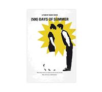 Affiche de film « 500 Days of Summer » 2009 - Impression sur toile - Décoration murale - Pour salon, chambre à coucher - Sans cadre : 30 x 45 cm
