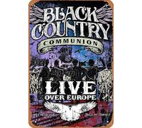 Affiche de film Black Country Communion : Live Over Europe Décoration murale rétro en métal 20,3 x 30,5 cm