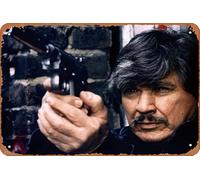 Affiche de film Charles Bronson Death Wish 1974 - Plaque en métal rétro amusante - Look rétro - Décoration murale pour maison, bar, club, cuisine - 30,5 x 20,3 cm